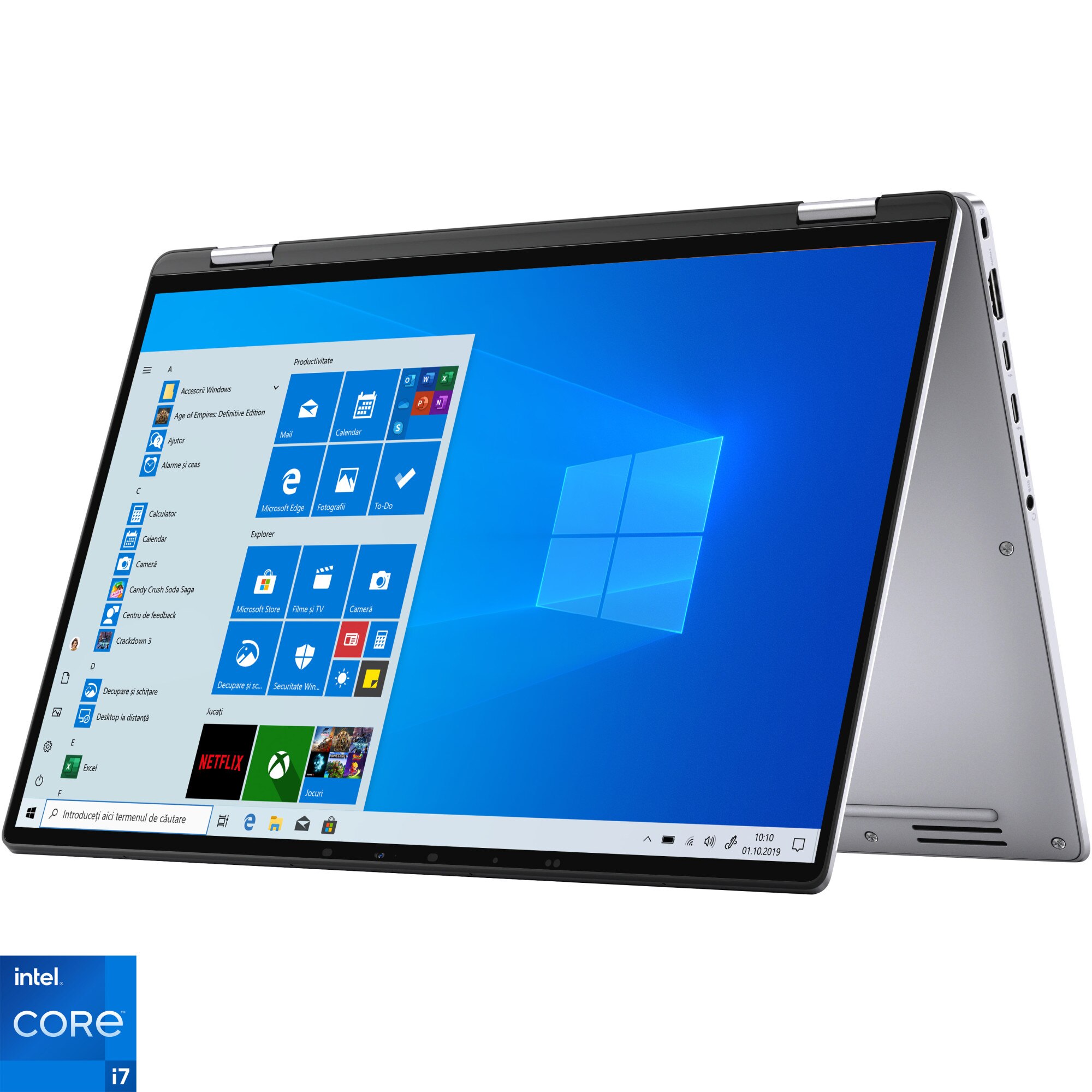 Fotografie Laptop DELL Latitude 9420, 14 inch QHD+ TouchScreen, Intel Core i7-1185G7, 16GB, SSD 512GB, Intel Iris Xe Graphics, Windows 10 Pro, Silver