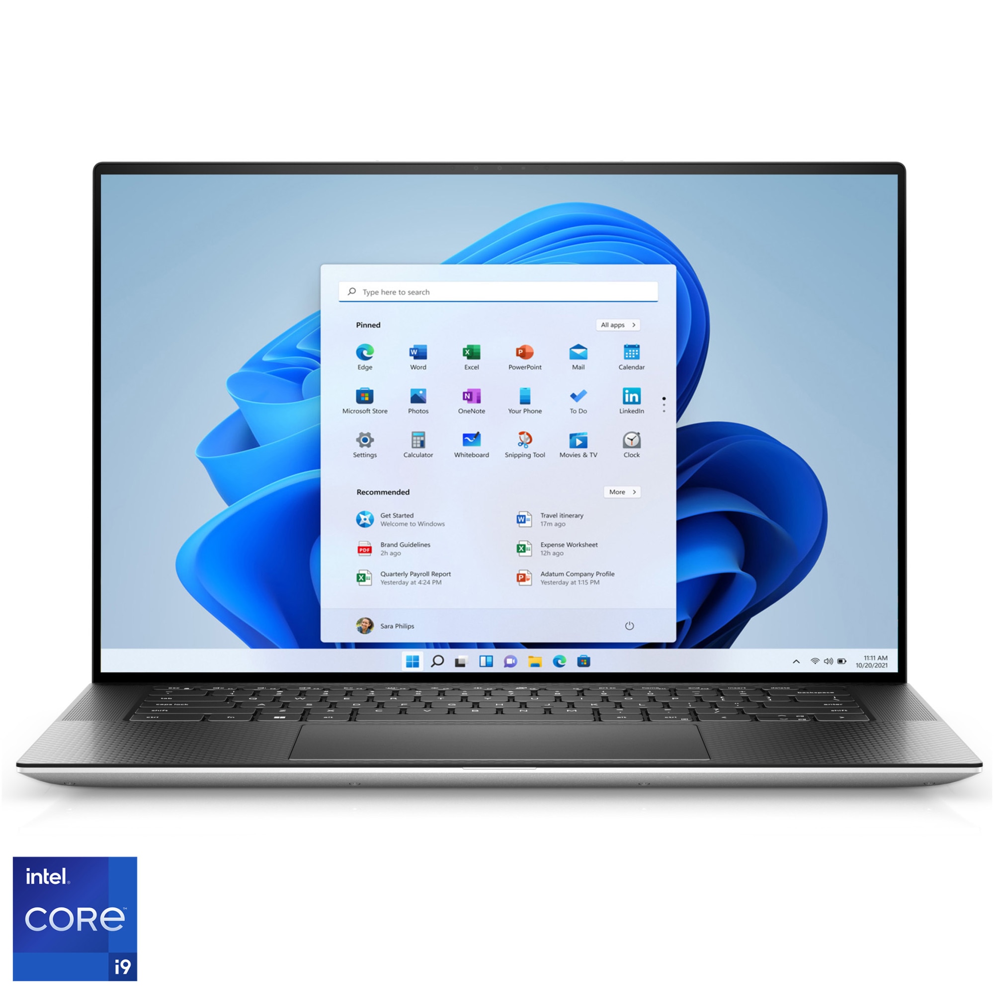 Fotografie Laptop Dell XPS 15 9530 cu procesor Intel® Core™ i9-13900H pana la 5.40 GHz, 15.6", 3.5K, 32GB, 1TB SSD, NVIDIA® GeForce RTX 4070 8GB GDDR6, Windows 11 Pro, Platinum Silver, 3y Basic Onsite Service warranty