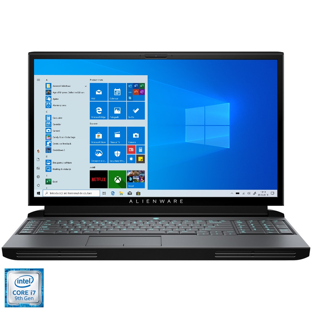 Fotografie Laptop Gaming Alienware Area 51M cu procesor Intel® Core™ i7-9700K pan ala 4.90 GHz Coffee Lake, 17.3", Full HD, 144Hz, IPS, 64GB, 1TB SSD + 1TB SSHD, NVIDIA GeForce RTX 2080 8GB, Windows 10 Pro, Black