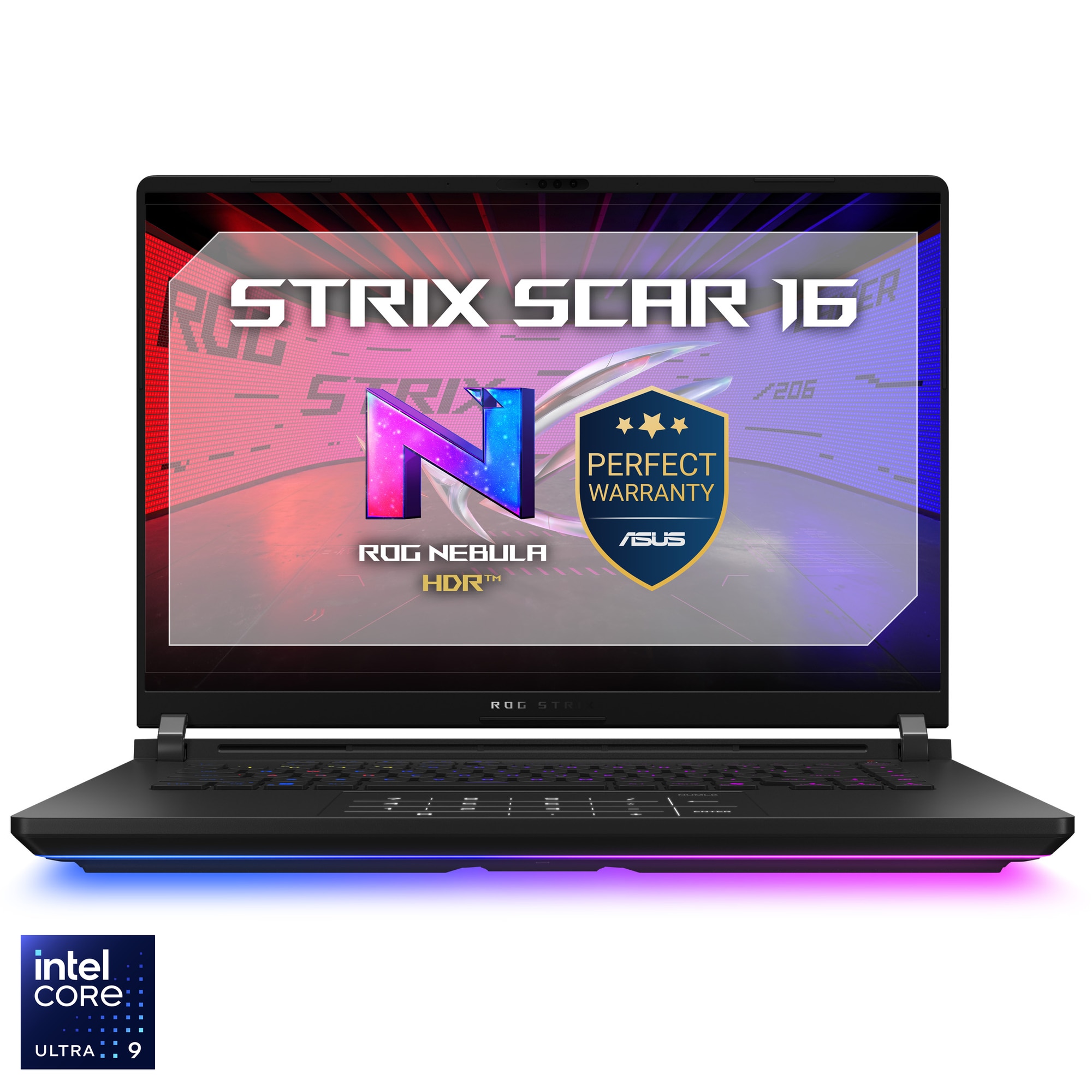 Fotografie Laptop Gaming ASUS ROG Strix SCAR 16 G635LX cu procesor Intel® Core™ Ultra 9 275HX pana la 5.4GHz, 16", 2.5K WQXGA, Mini LED, 240Hz, G-Sync, 64GB DDR5, 2TB SSD, NVIDIA® GeForce RTX™ 5090 24GB GDDR7, No OS, Off Black