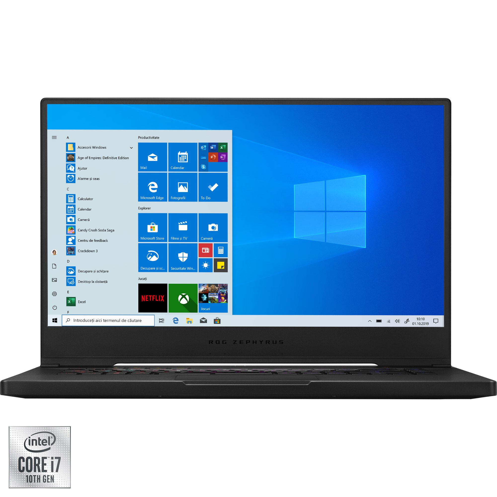 Fotografie Laptop Gaming ASUS ROG Zephyrus S15 GX502LXS cu procesor Intel® Core™ i7-10750H pana la 5.00 GHz, Comet Lake, 15.6", Full HD, IPS, 32GB, 1TB SSD M.2 NVMe™, NVIDIA® GeForce® RTX 2080 SUPER™ with Max-Q Design 8GB GDDR6, Windows 10 Home