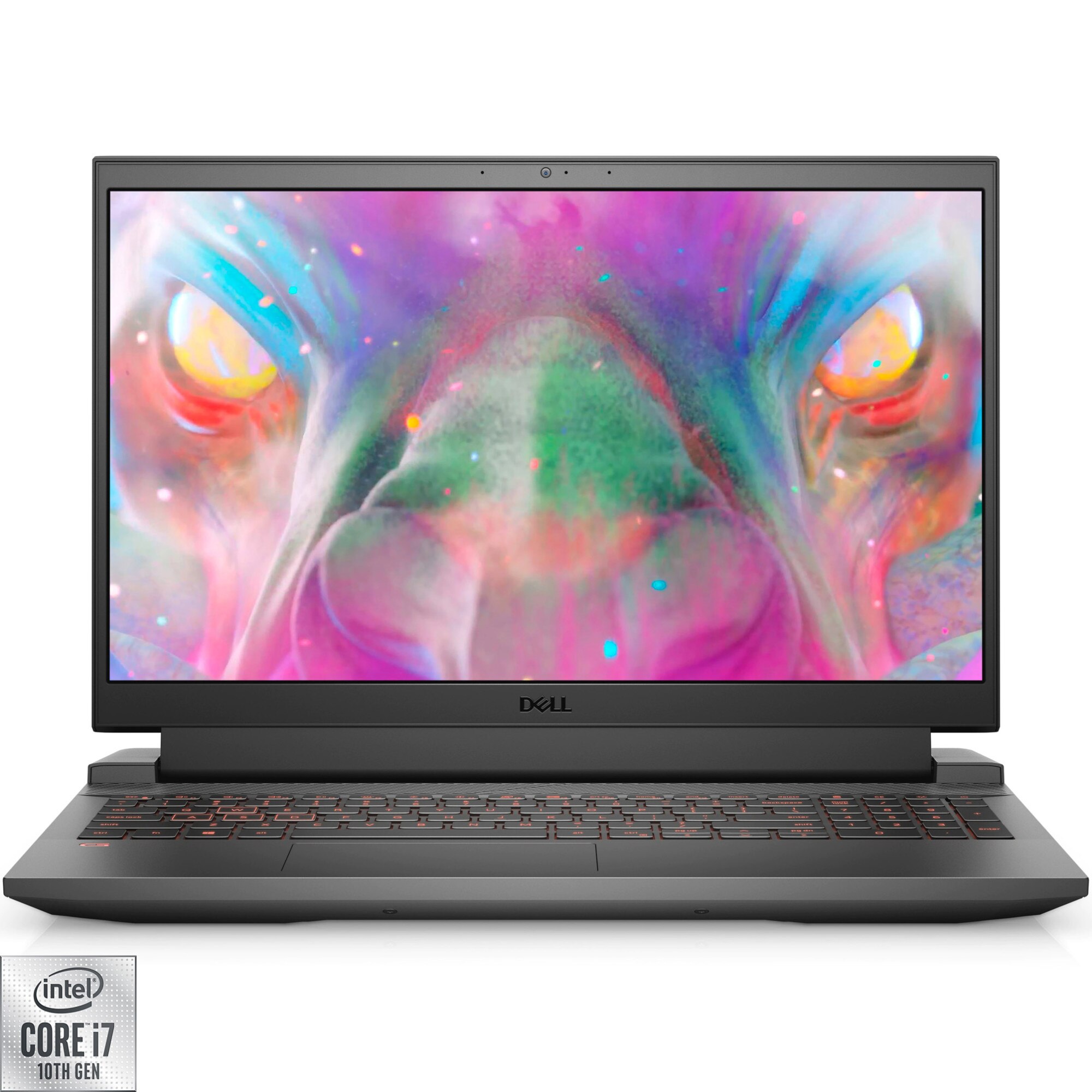 Fotografie Laptop Gaming Dell G15 5510 cu procesor Intel Core i7-10870H, 15.6", Full HD, 16GB, 512GB SSD, nVidia GeForce RTX 3060 6GB, Linux, Dark Shadow Grey