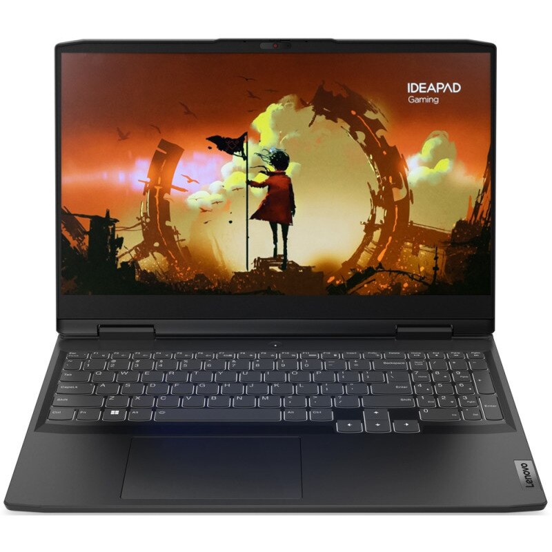 Fotografie Laptop Gaming Lenovo IdeaPad 3 16ARH7 cu procesor AMD Ryzen™ 7 6800H pana la 4.70 GHz, 16", WUXGA, IPS, 16GB, 512GB SSD, NVIDIA GeForce RTX 3050 Ti 4GB GDDR6, No OS, Onyx Grey