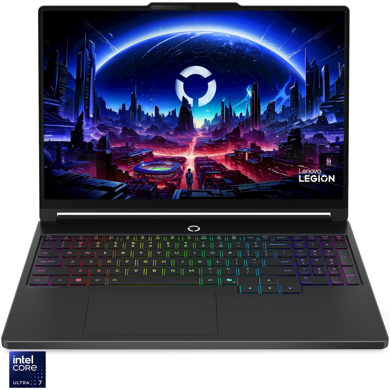 Fotografie Laptop Gaming Lenovo Legion 5 15IAX11 cu procesor Intel Core™ Ultra 7 251HX pana la 5.1GHz, 15.3" WQXGA, OLED, 165Hz, 32GB DDR5, 1TB SSD, NVIDIA GeForce RTX™ 5070 12GB GDDR7, No OS, Eclipse Black, 3Y on-site Premium Care