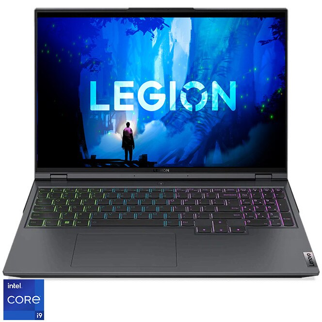Fotografie Laptop gaming Lenovo Legion 5 Pro 16IAH7H cu procesor Intel Core i9-12900H, 16", 2560x1600, 16GB, 1TB SSD, NVIDIA GeForce RTX 3070 8GB GDDR6, No OS, Storm Grey