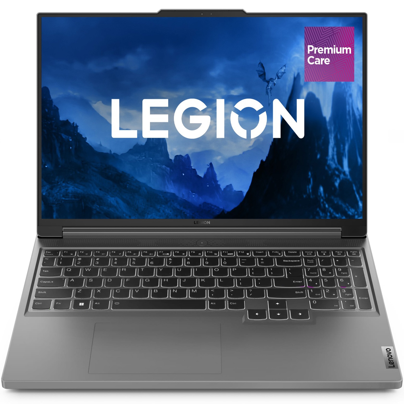 Fotografie Laptop Gaming Lenovo Legion Slim 5 16AHP9 cu procesor AMD Ryzen™ 7 8845HS pana la 5.1GHz, 16" WQXGA, IPS, 165Hz, 16GB DDR5, 512GB SSD, NVIDIA® GeForce RTX™ 4070 8GB GDDR6, No OS, Luna Grey, 3y on-site Premium Care
