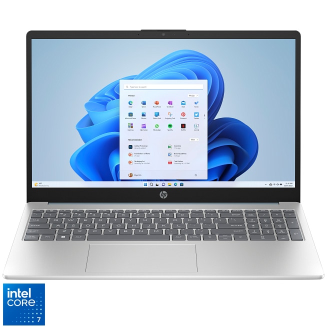 Fotografie Laptop HP 15-fd0101nq cu procesor Intel® Core™ 7 150U pana la 5.4 GHz, 15.6" Full HD, 16GB DDR5, 512 GB SSD, Intel® Graphics, Windows 11 Home, Moonlight Blue