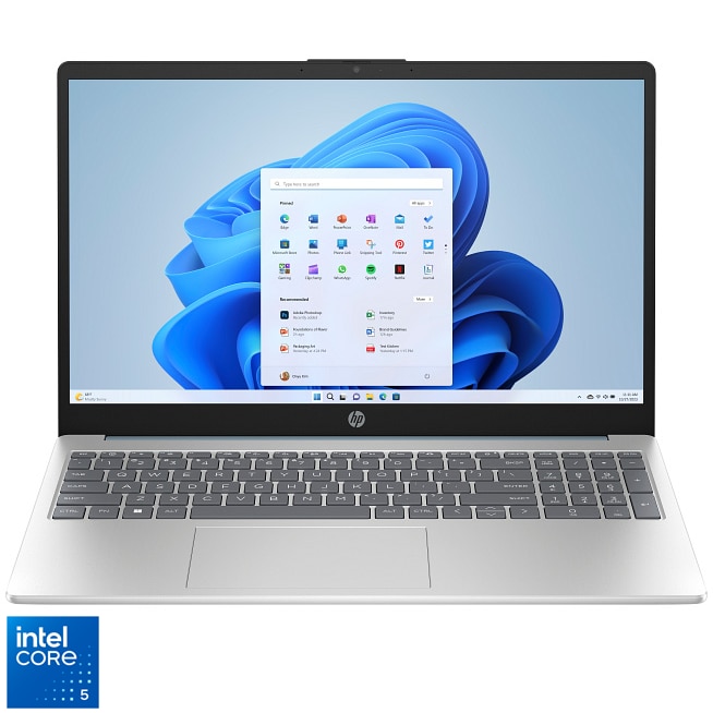 Fotografie Laptop HP 15 fd0108nq cu procesor Intel® Core™ 5 120U pana la 5.0 GHz 15.6" Full HD, 16GB DDR5, 512 GB SSD, Intel® Graphics, Windows 11 Home, Warm Gold