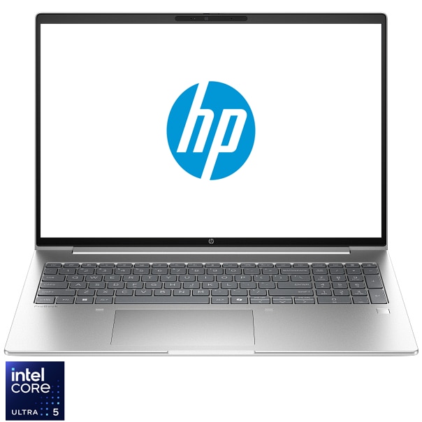 Fotografie Laptop HP ProBook 4 G1i 16 cu procesor Intel® Core™ Ultra 5 225U pana la 4.80 GHz, 16'', WUXGA IPS, 16GB RAM, 512GB SSD, Intel Graphics, Free DOS, Silver
