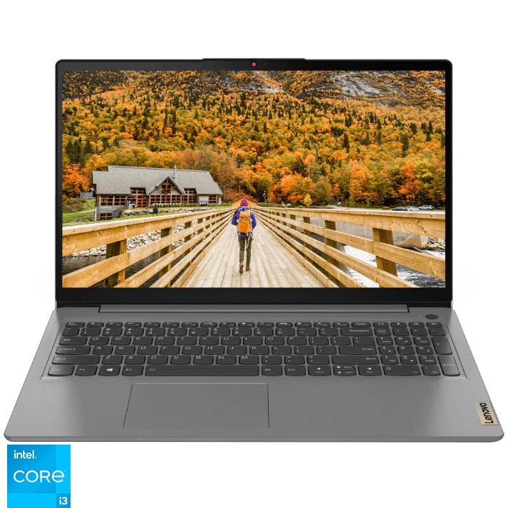 Fotografie Laptop Lenovo IdeaPad 3 15ITL6 cu procesor Intel® Core™ i3-1115G4 pana la 4.10 GHz, 15.6" Full HD, 4GB, 256 SSD, Intel® UHD Graphics, No OS, Arctic Grey