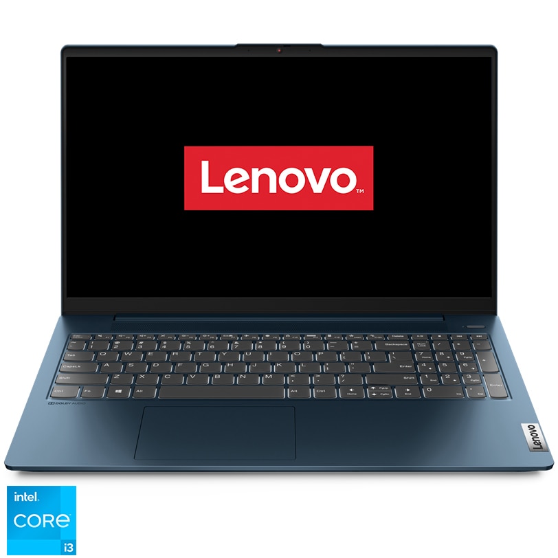 Fotografie Laptop Lenovo IdeaPad 5 15ITL05 cu procesor Intel® Core™ i3-1115G4 pana la 4.10 GHz, 15.6'', Full HD, 4GB, 256GB SSD, Intel® UHD Graphics, No OS, Abyss Blue