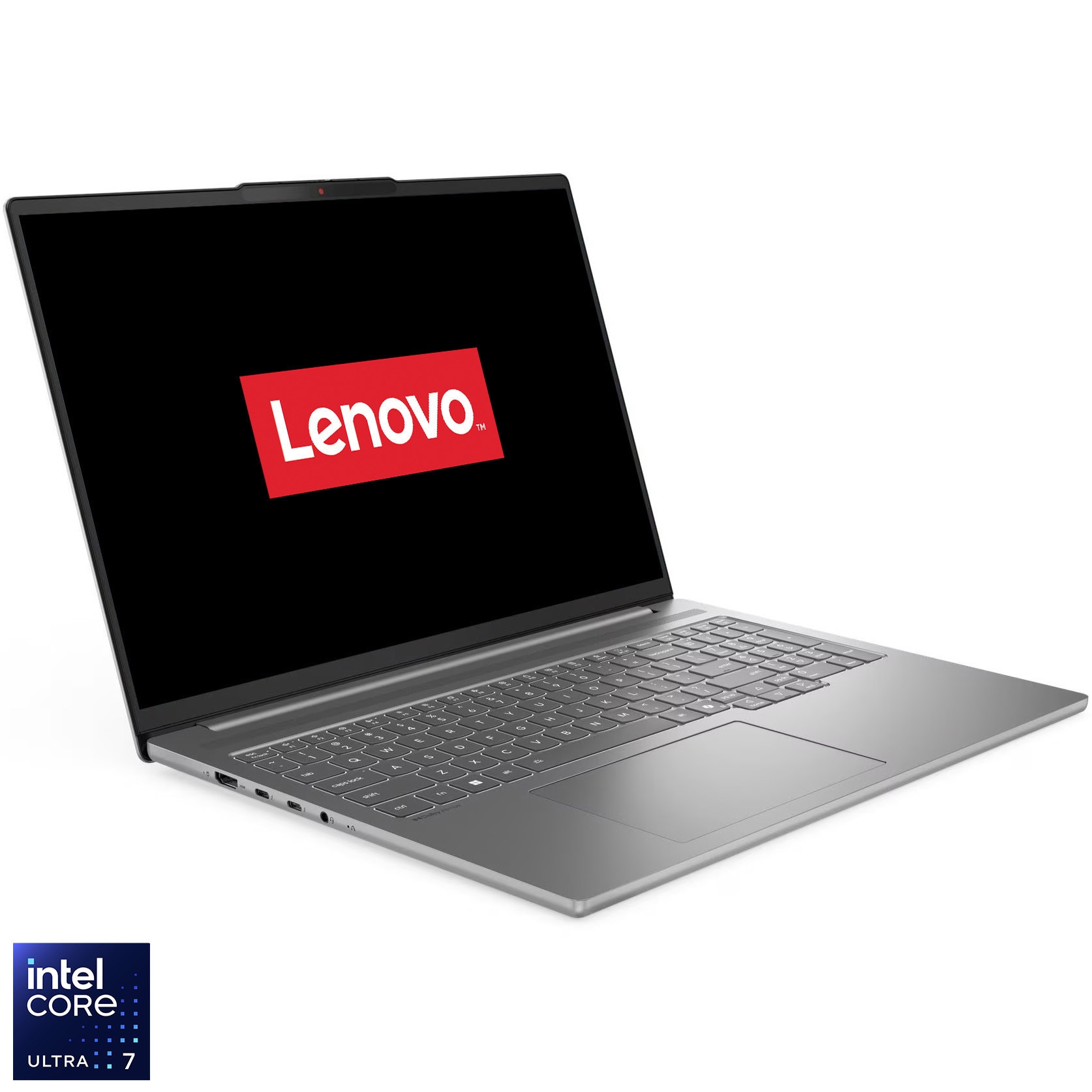 Fotografie Laptop Lenovo IdeaPad Pro 5 16IAH10 cu procesor Intel® Core Ultra 7 255H pana la 5.1GHz, 16" 2.8K, OLED, 120Hz, 16GB LPDDR5x RAM, 1TB SSD, NVIDIA® GeForce RTX™ 5050 8GB GDDR7, No OS, Luna Grey