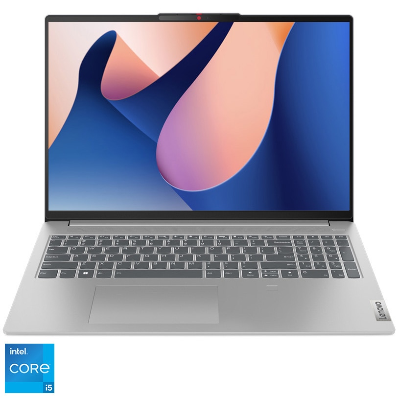 Fotografie Laptop Lenovo IdeaPad Slim 5 16IAH8 cu procesor Intel® Core™ i5-12450H pana la 4.4 GHz, 16", WUXGA, IPS, 16GB, 1TB SSD, Intel® UHD Graphics, No OS, Cloud Grey
