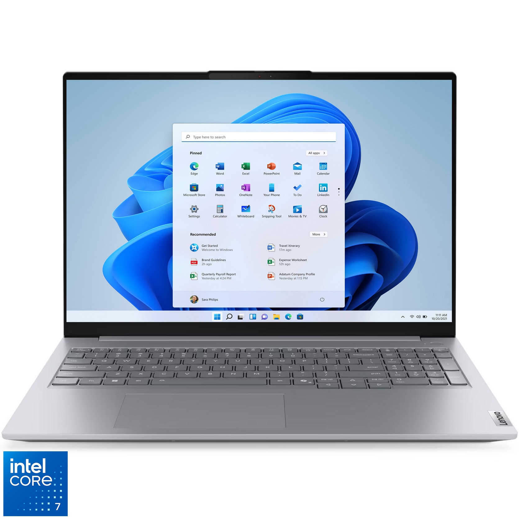 Fotografie Laptop Lenovo ThinkBook 16 G8 IRL cu procesor Intel® Core™ 7 240H pana la 5.2GHz, 16" WUXGA, IPS, 16GB DDR5 RAM, 512GB SSD, Intel® Graphics, Windows® 11 Pro, Arctic Grey