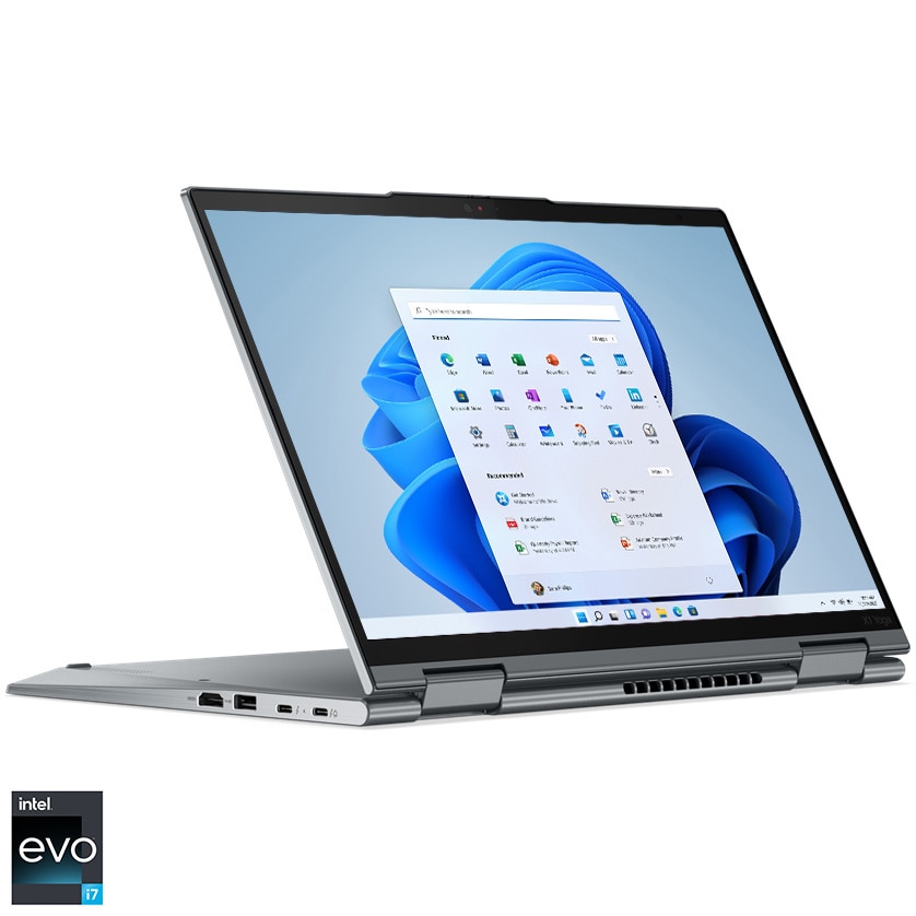 Fotografie Laptop Lenovo ThinkPad X1 Yoga Gen 7 cu procesor Intel® Core™ i7-1255U pana la 4.7 GHz, 14", WUXGA, IPS, 16GB, 512GB SSD, Intel® Iris® Xe Graphics, Windows 11 Pro, Storm Grey, 3Y Courier or Carry-in