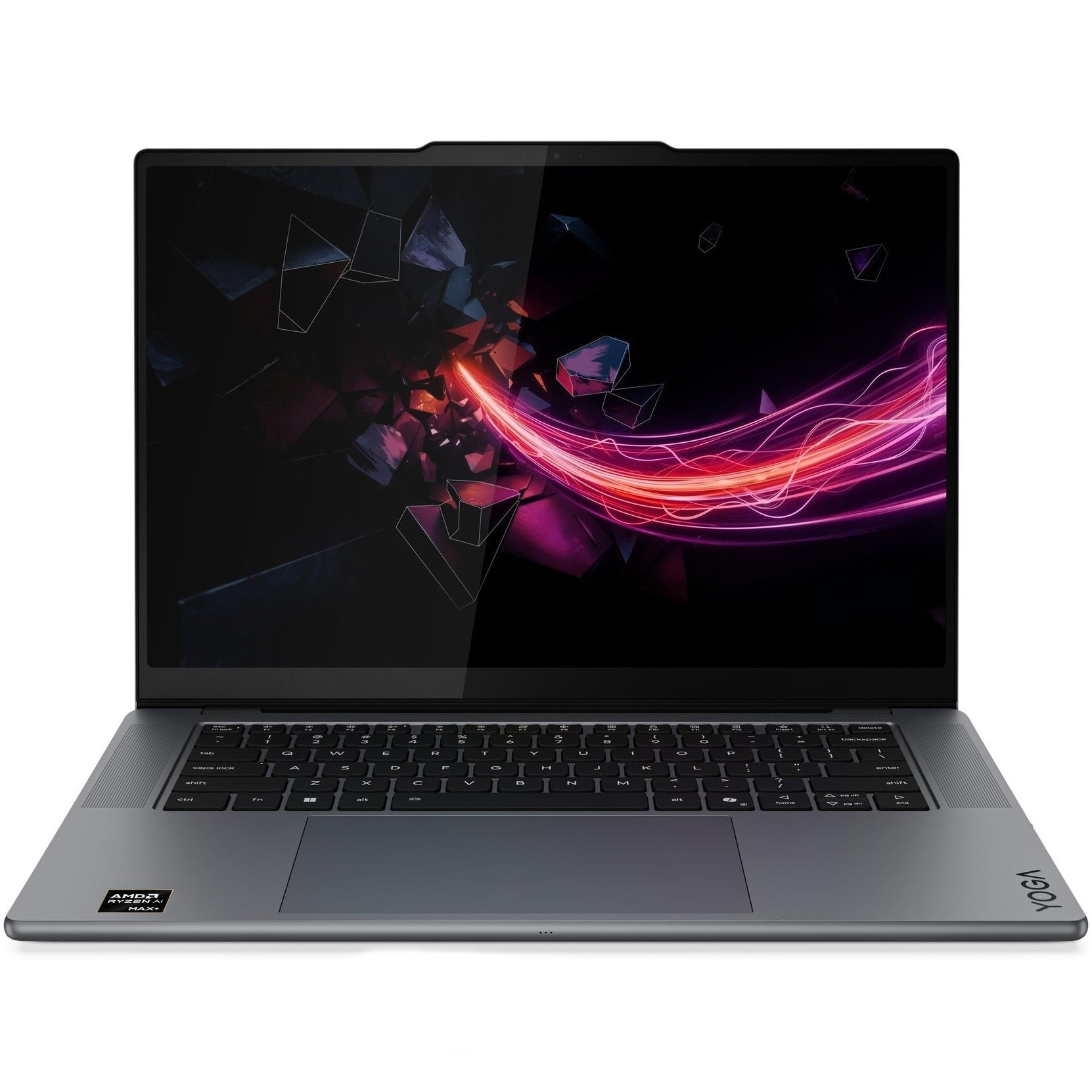 Fotografie Laptop Lenovo Yoga Pro 7 15ASH11 cu procesor AMD Ryzen™ AI Max+ 388 pana la 5.0GHz, 15.3" 2.5K WQXGA, OLED, Touch, 64GB LPDDR5X, 1TB SSD, AMD Radeon™ 8060S Graphics, Windows 11 Pro, Thunder Grey, 3Y Premium Care