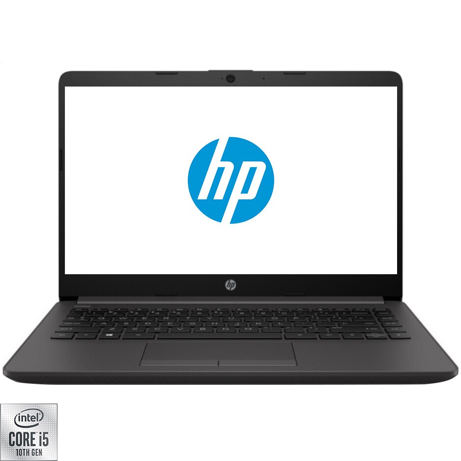 Fotografie Laptop ultraportabil HP 240 G8 cu procesor Intel Core i5-1035G1, 14", Full HD, 8GB, 256GB SSD, Intel UHD Graphics, Free DOS, Black