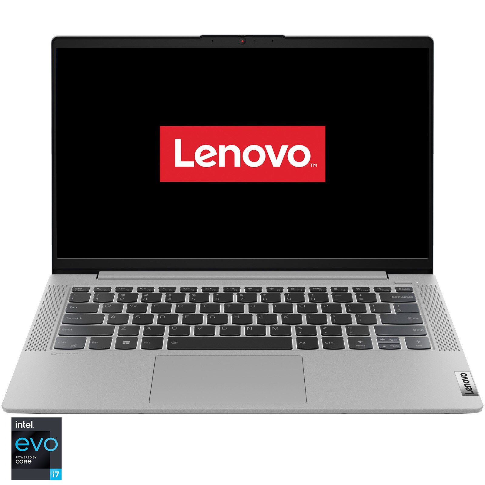 Fotografie Laptop ultraportabil Lenovo IdeaPad 5 14ITL05 cu procesor Intel Core i7-1165G7, 14", Full HD, 16GB, 512GB SSD, Intel Iris Xe Graphics, No OS, Platinum Grey