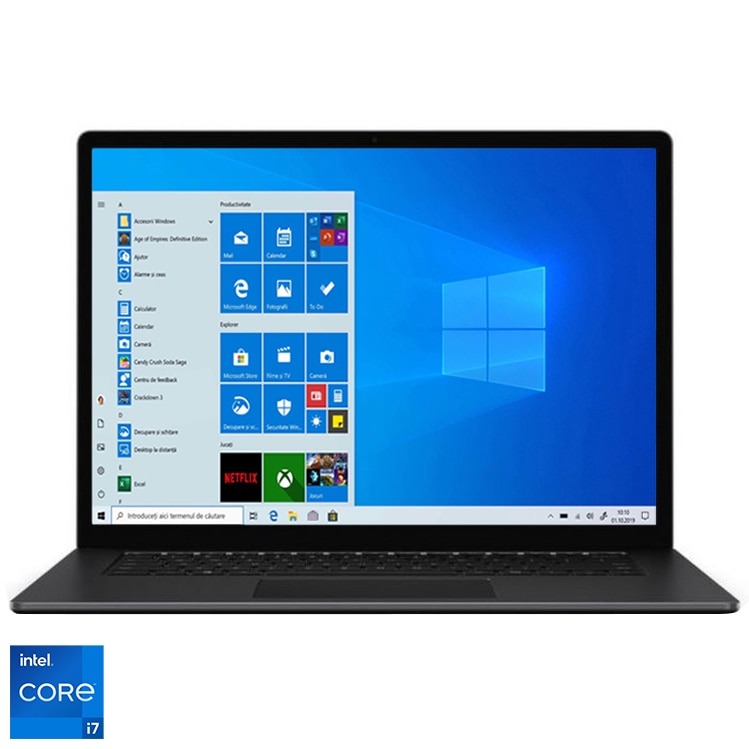Fotografie Laptop ultraportabil Microsoft Surface 4 cu procesor Intel Core i7-1185G7, 13.5", 16GB, 512GB SSD, Intel Iris Xe Graphics, Windows 10 Home, Black