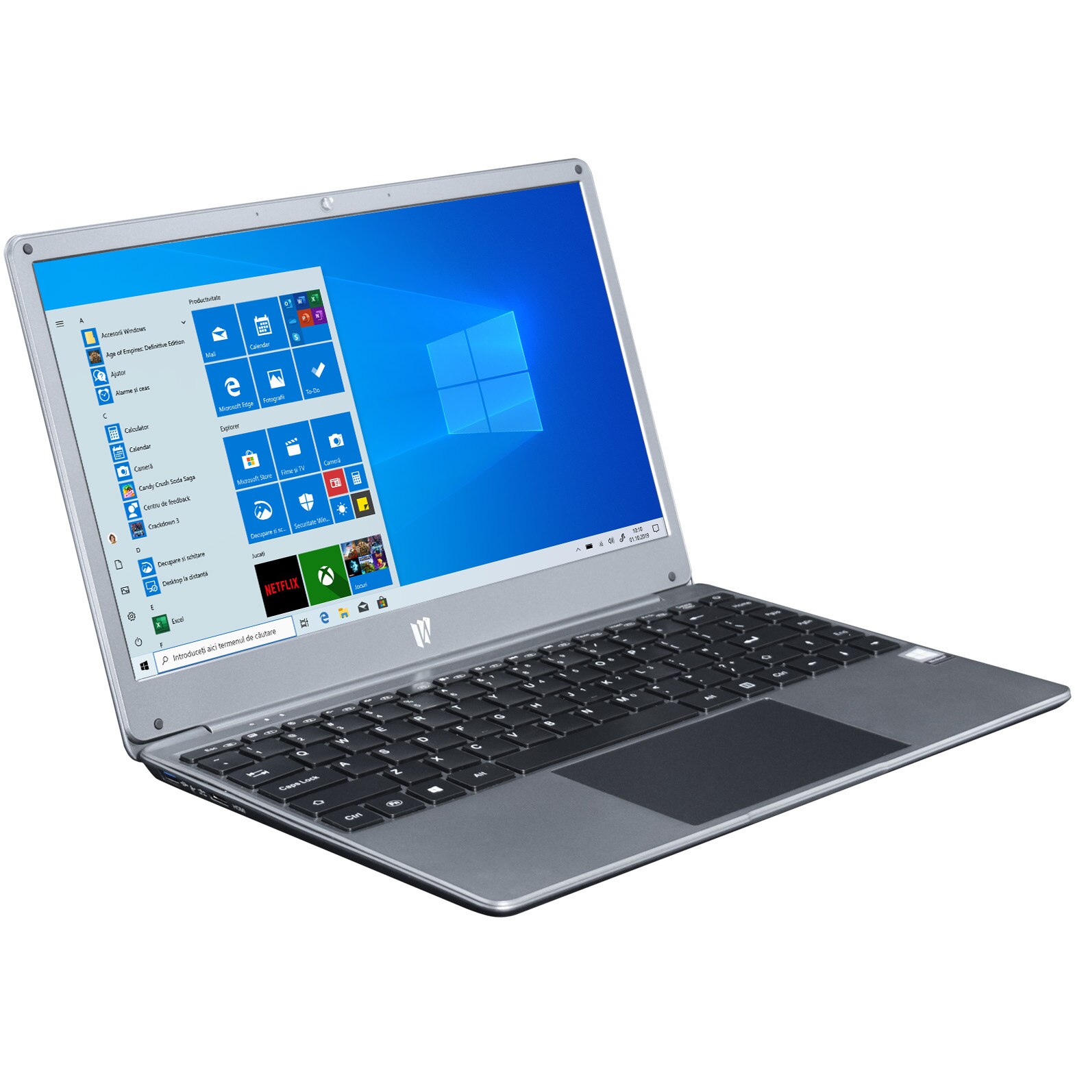Fotografie Laptop ultraportabil Weigo cu procesor Intel Core i3-5005U 2.00 GHz, 14.1" Full HD, 8GB, 256GB SSD, Intel HD Graphics 5500, Windows 10 Pro, Grey