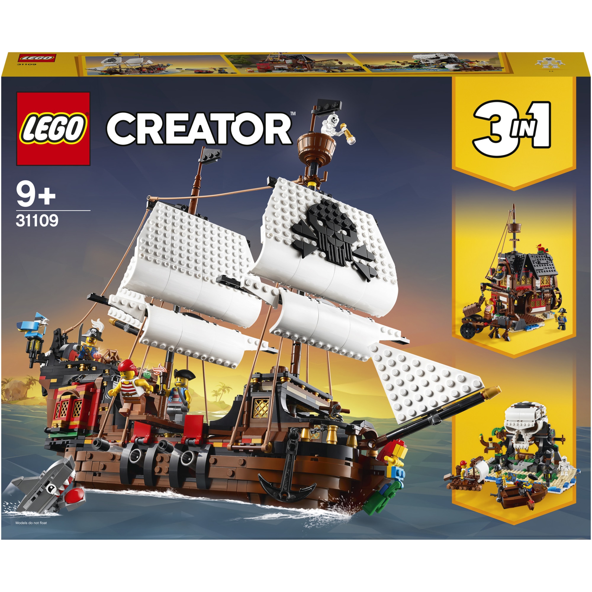 Fotografie LEGO Creator 3 in 1 - Corabie de pirati 31109, 1264 piese