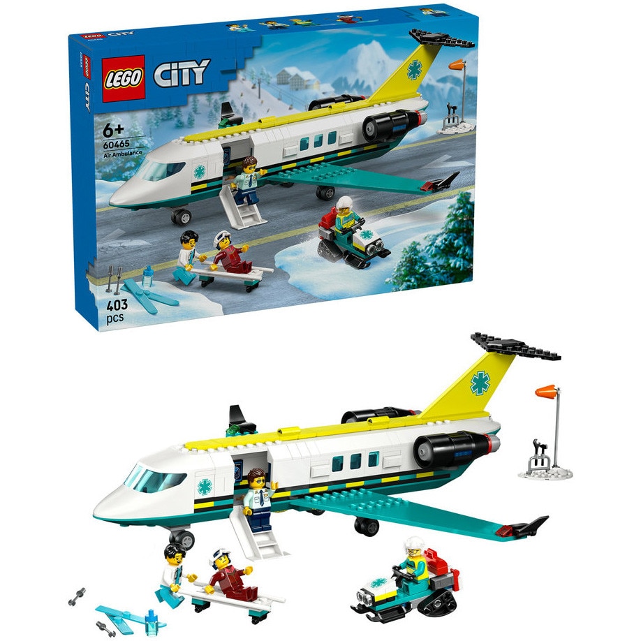 Fotografie LEGO® City - Avion-ambulanta pentru urgente 60465, 395 piese