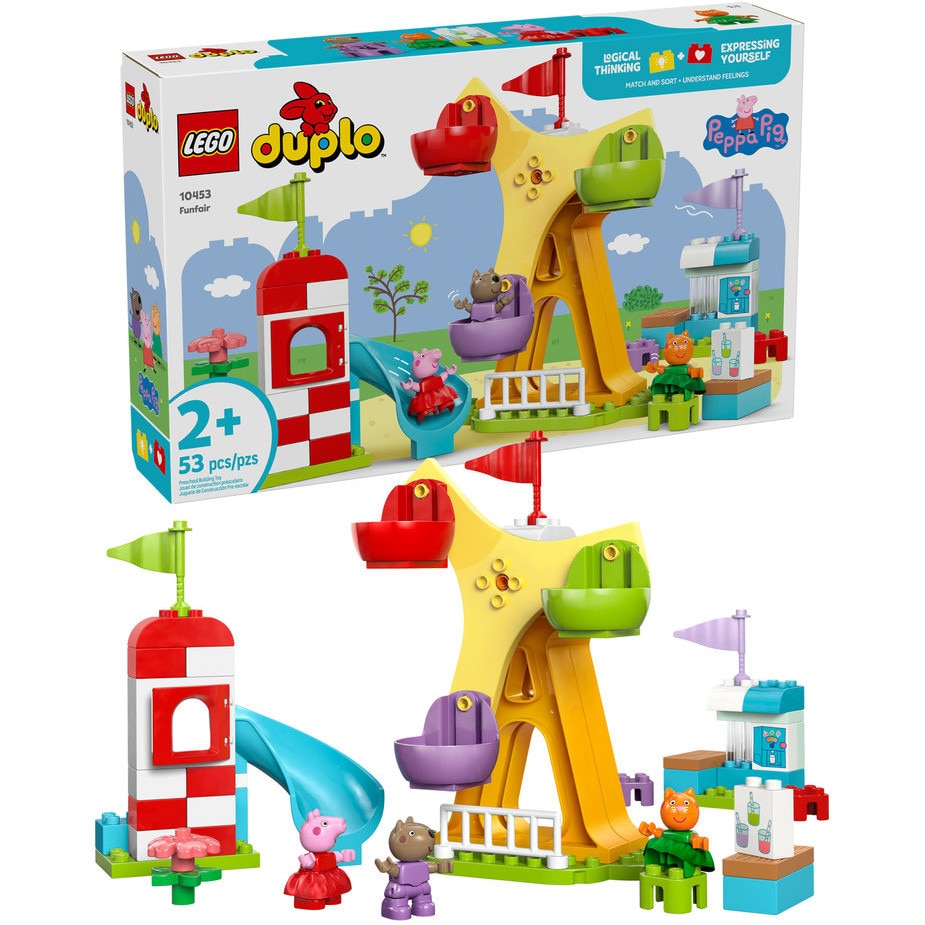 Fotografie LEGO® DUPLO - Peppa Pig - Targ de distractii 10453, 53 piese