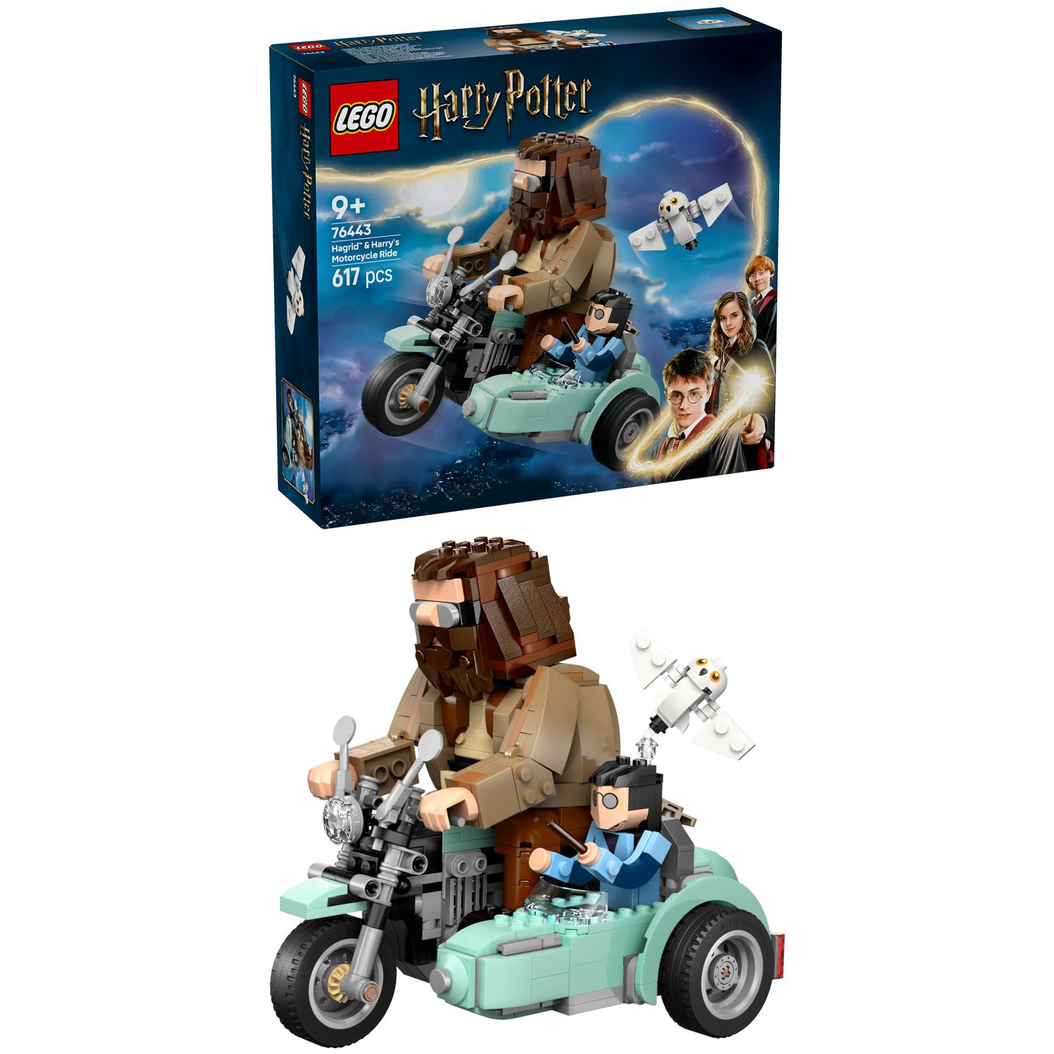 Fotografie LEGO® Harry Potter TM - Hagrid™ si Harry intr-o tura cu motocicleta 76443, 617 piese