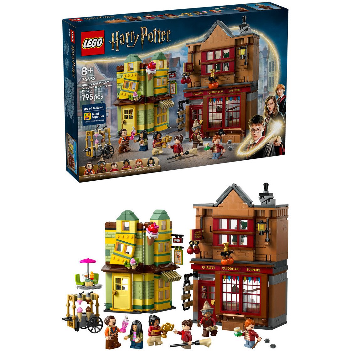 Fotografie LEGO® Harry Potter™ - Furnituri Vajthat de calitate si magazin de inghetata 76452, 795 piese