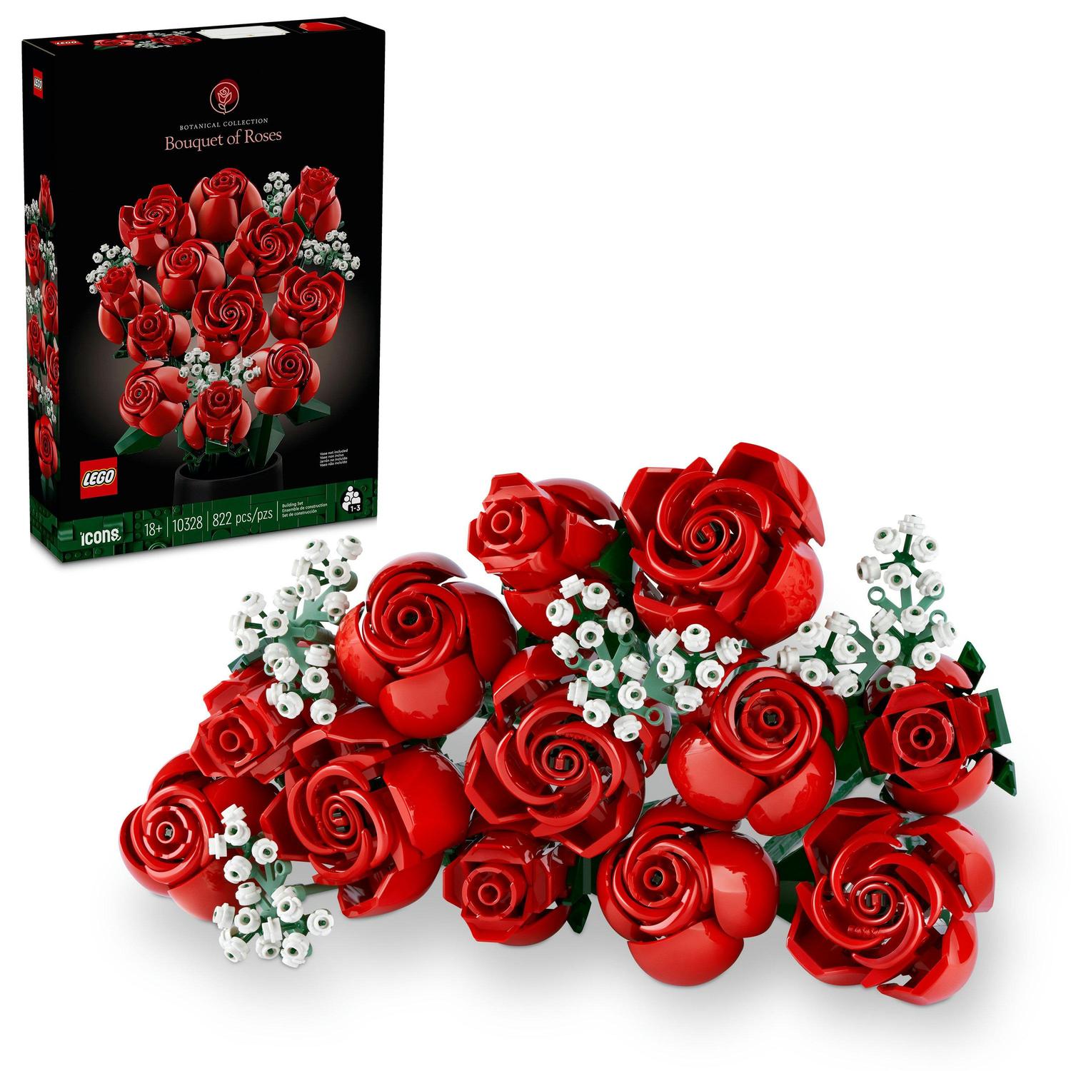 Fotografie LEGO® Icons Creator Expert - Buchet de trandafiri 10328, 822 piese