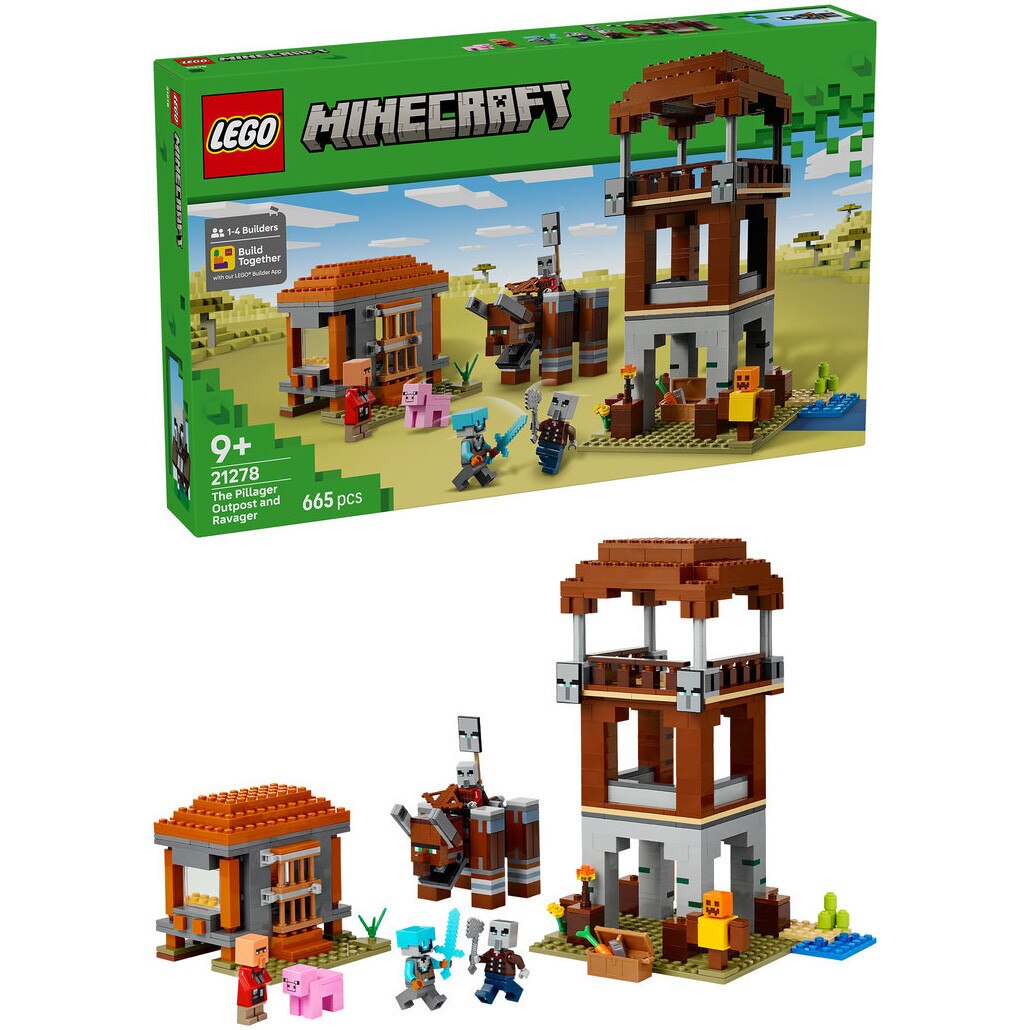 Fotografie LEGO® Minecraft® - Avanpostul Jefuitorului si Distrugator 21278, 665 piese
