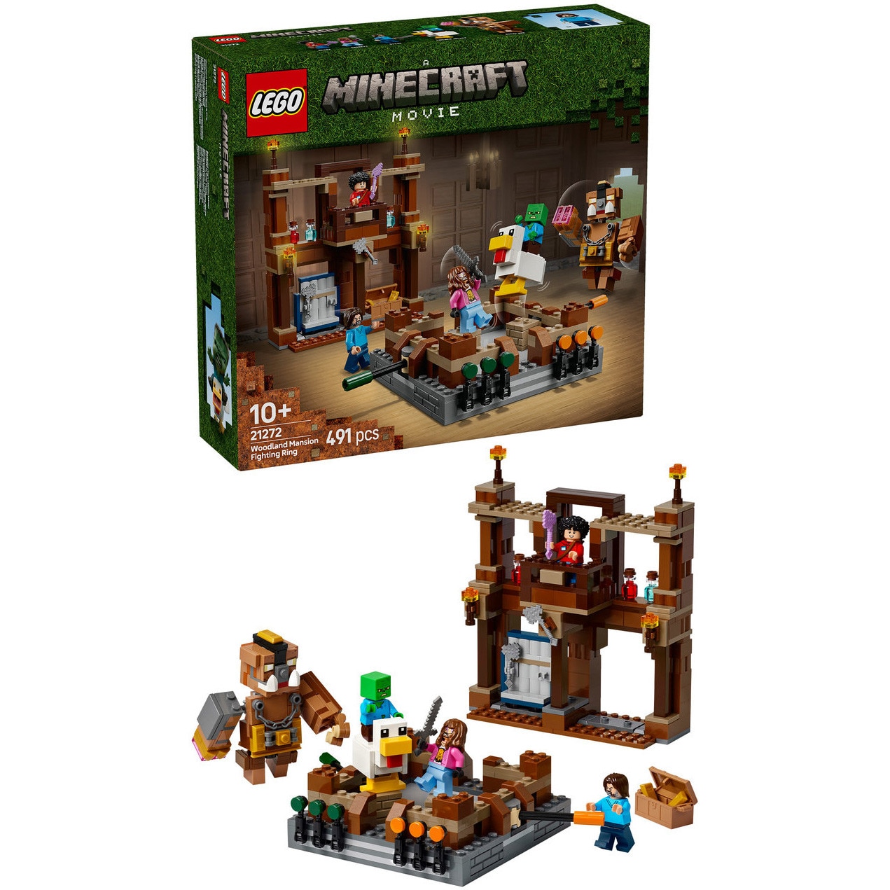 Fotografie LEGO® Minecraft™ - Ring de lupta la conacul din padure 21272, 491 piese