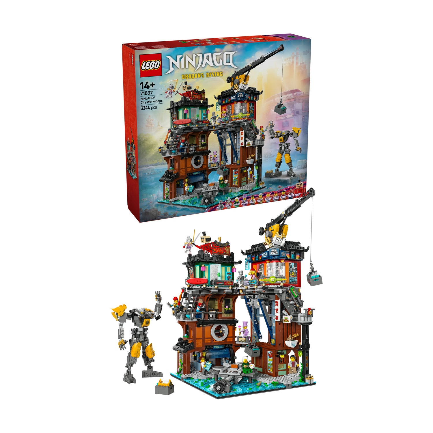 Fotografie LEGO® Ninjago - Ateliere in orasul NINJAGO® 71837, 3244 piese.