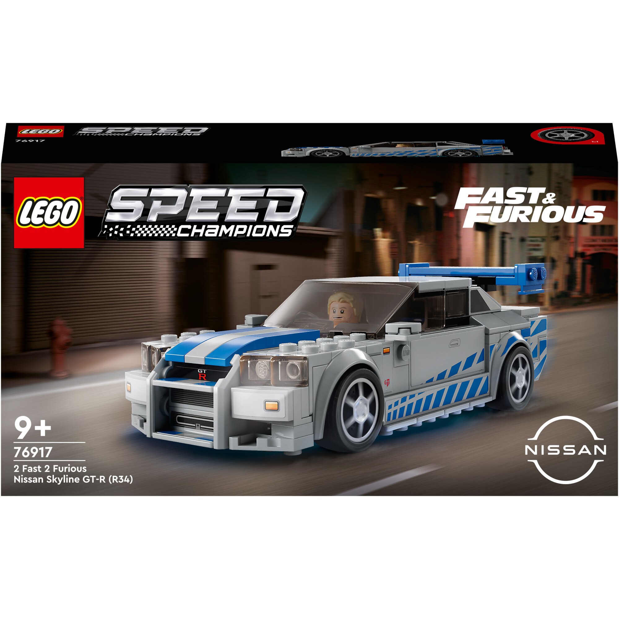 Fotografie LEGO® Speed Champions - Nissan Skyline GT-R (R34) Mai furios, mai iute 76917, 319 piese