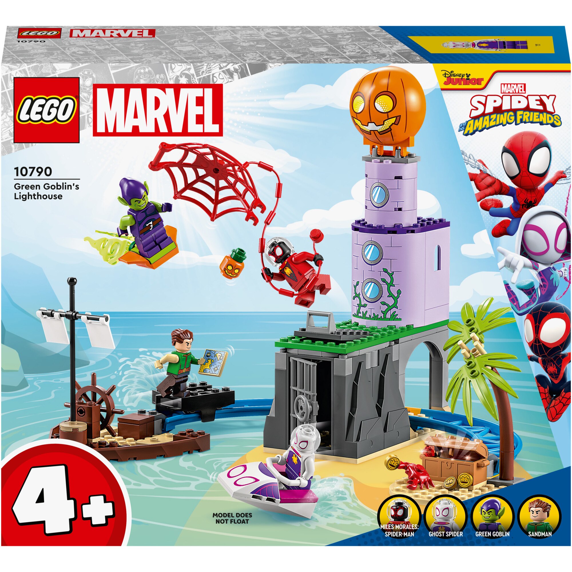 Fotografie LEGO® Super Heroes - Echipa lui Spidey la farul lui Green Goblin 10790, 149 piese
