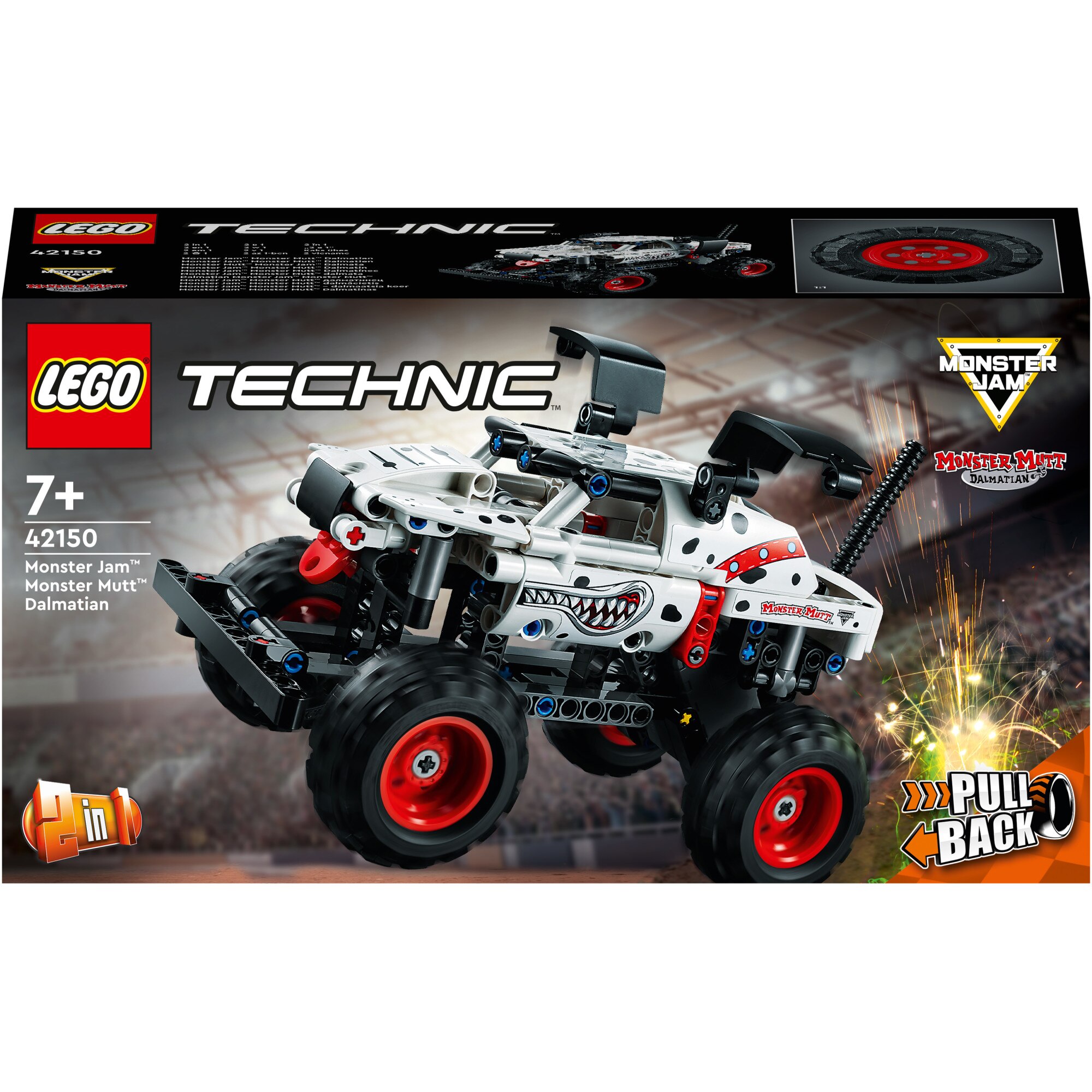Fotografie LEGO® Technic - Dalmatian Monster Jam™ Monster Mutt™ 42150, 244 piese