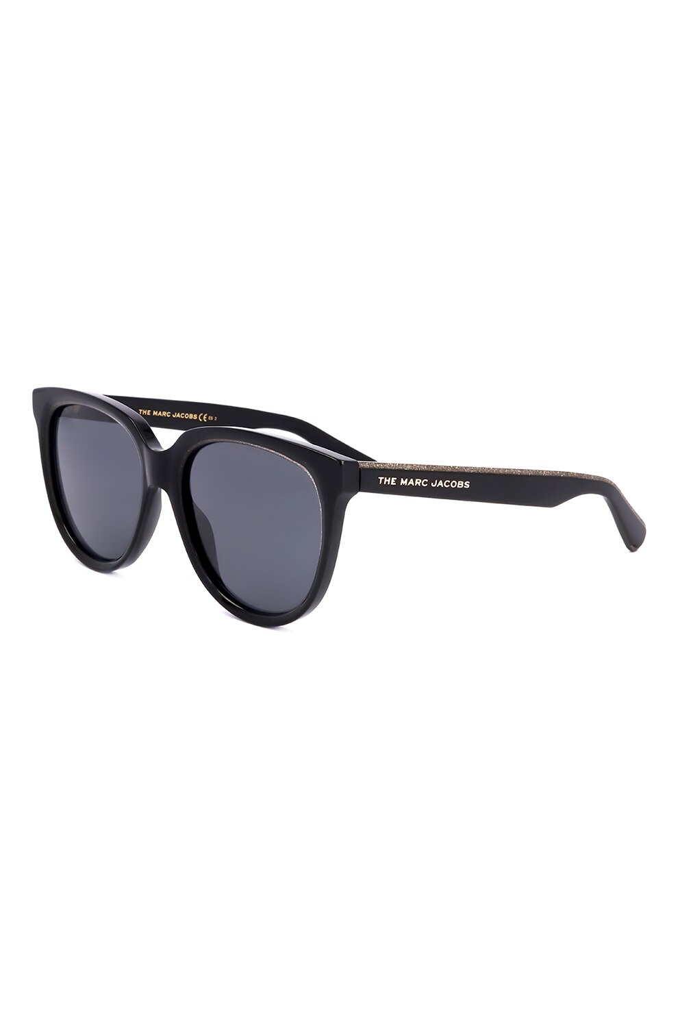 Fotografie Marc Jacobs, Ochelari de soare ovali cu lentile uni, Negru, 54-18-145