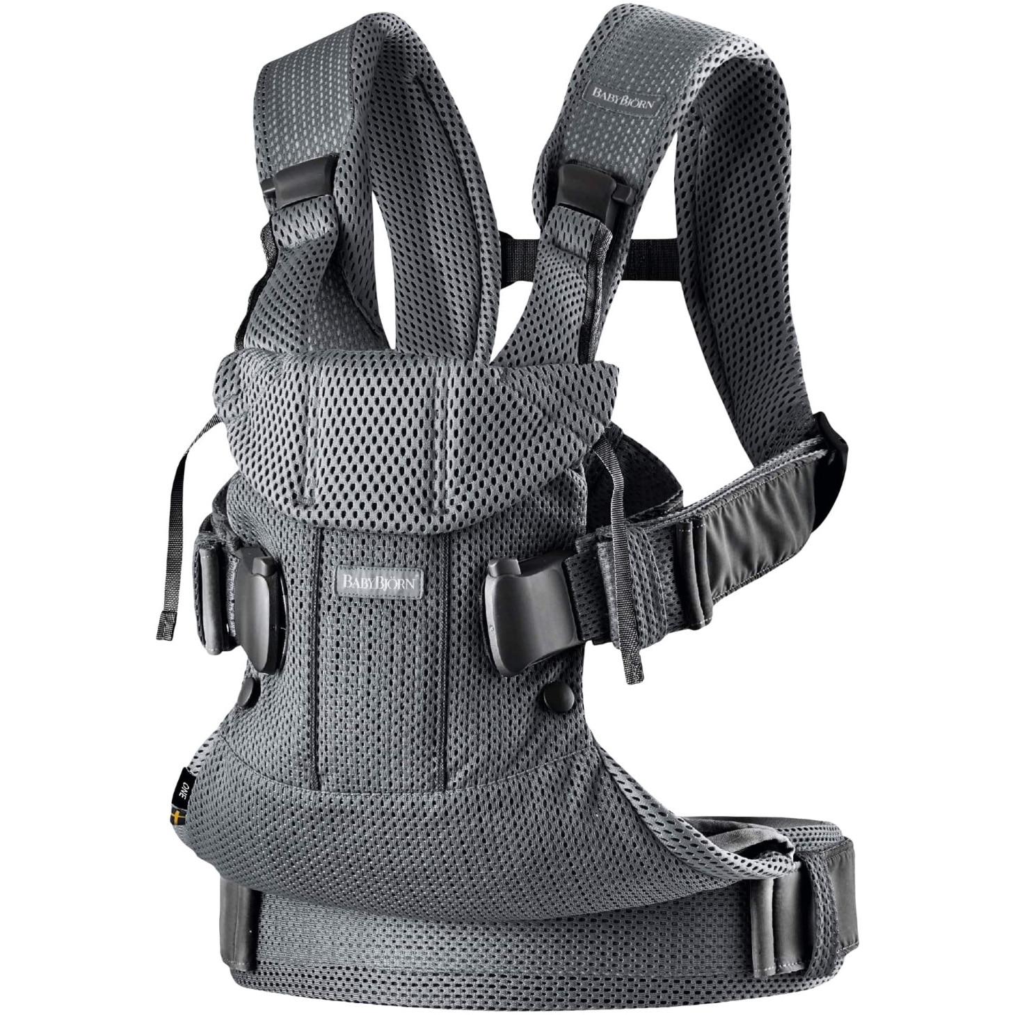 Fotografie Marsupiu anatomic pentru bebelusi BabyBjorn One Air Anthracite, 3D Mesh