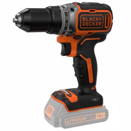 Fotografie Masina de gaurit, Black & Decker BL186N-XJ,18V, 1650 rpm, Negru/Portocaliu