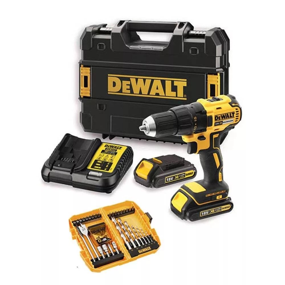 Fotografie Masina de gaurit, DeWALT DCD777D2K, 1750 rpm, 18V, Negru/Galben