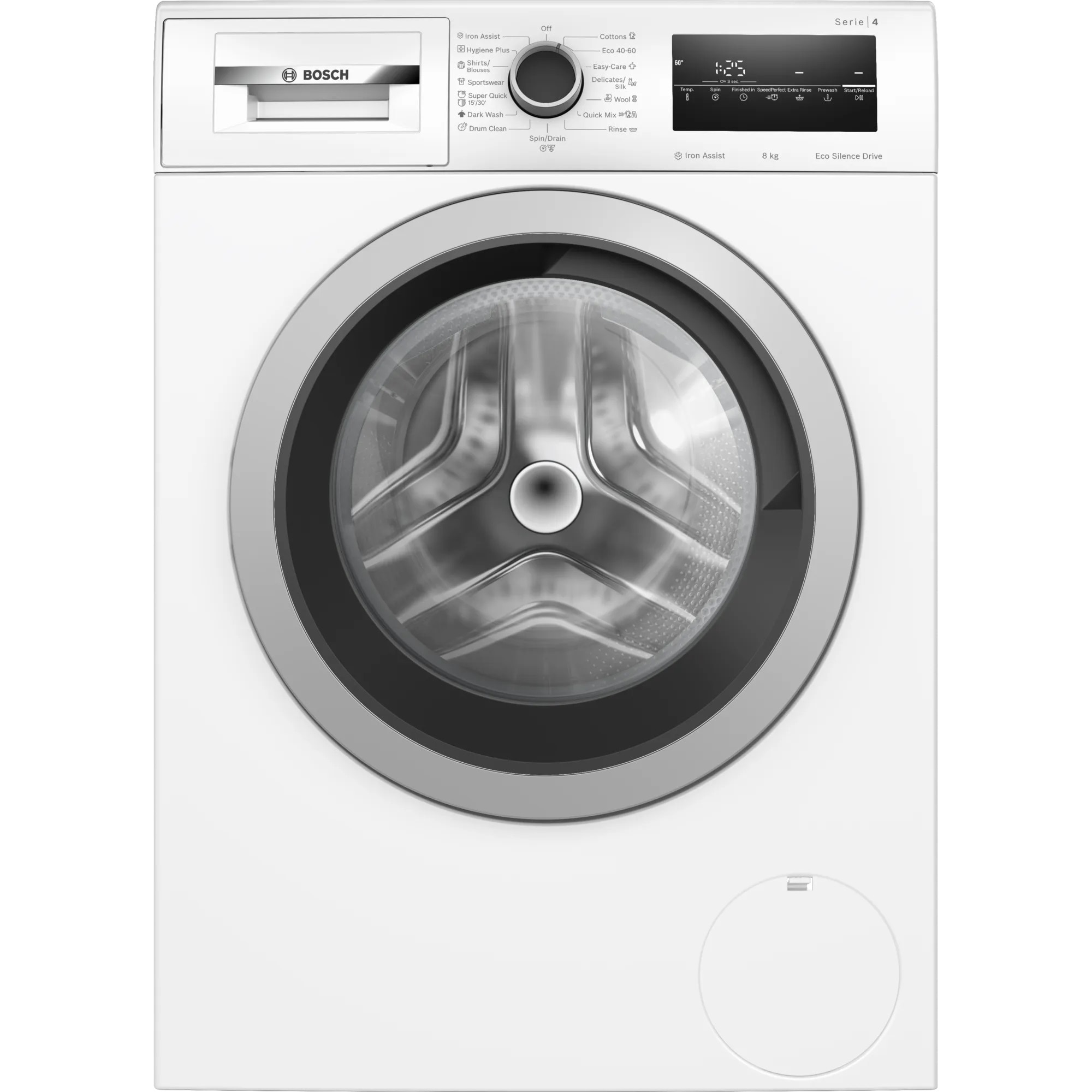 Fotografie Masina de spalat rufe Bosch WAN28266BY, 8 kg, 1400 RPM, Clasa A, EcoSilence Drive, Alb