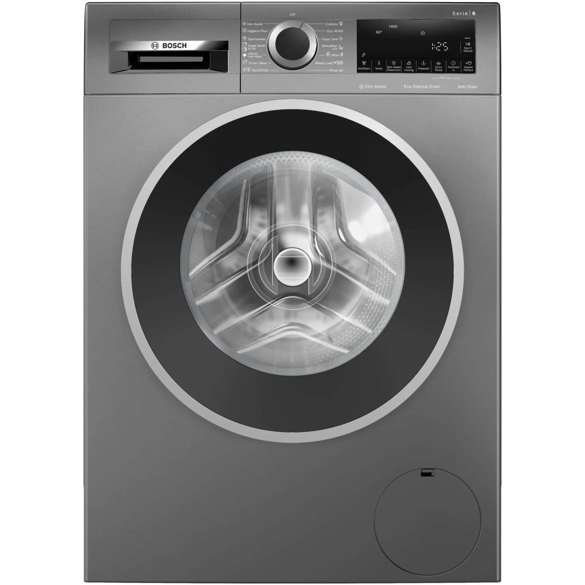 Fotografie Masina de spalat rufe Bosch WGG244ZREU, 9 kg, 1400 rpm, Clasa A, Motor EcoSilence Drive, Antracit