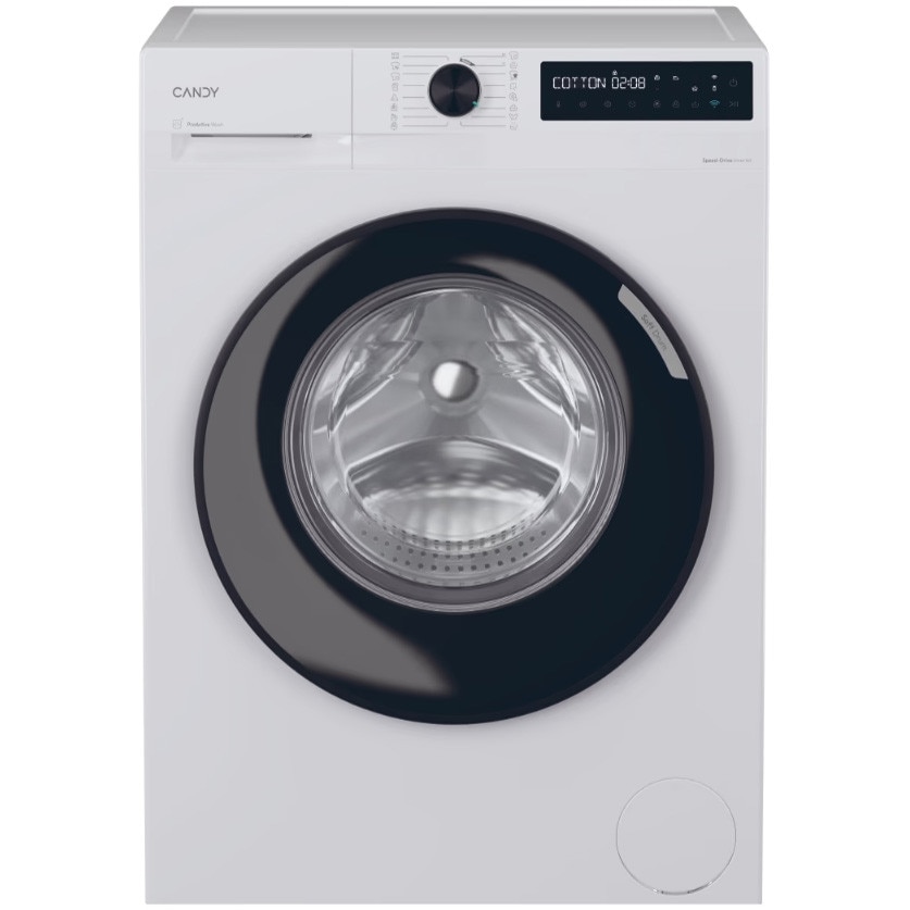 Fotografie Masina de spalat rufe Candy ProWash 500 BR 410B8-S, clasa A-20%, 10 kg, 1400 rpm, Motor Inverter, Steam, Touch display, Soft Drum, Dual Spray, Programe rapide de spalare, Wifi, alba