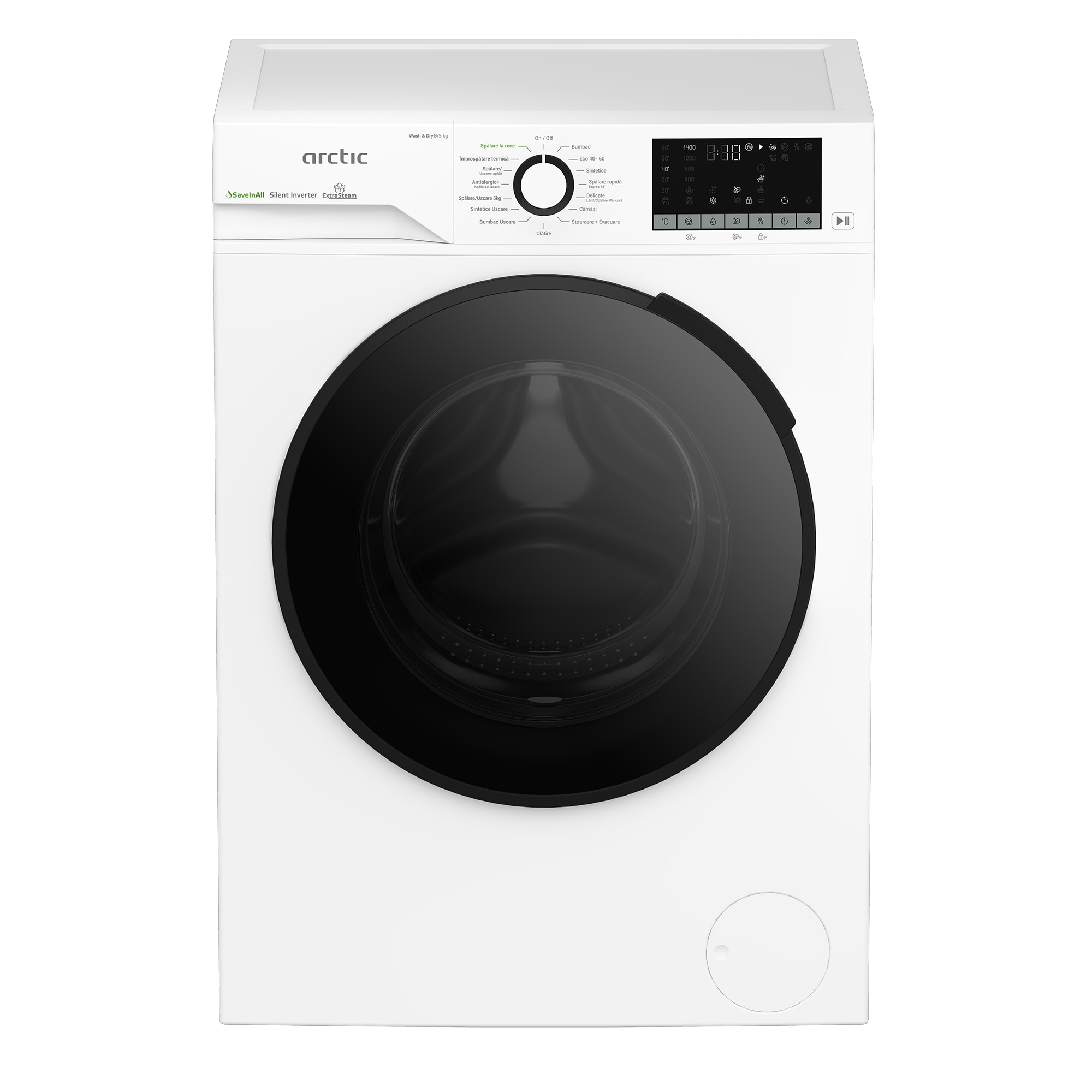 Fotografie Masina de spalat rufe cu uscator Arctic APLM3DFT38442W, 8/5 kg, 1400rpm, alb