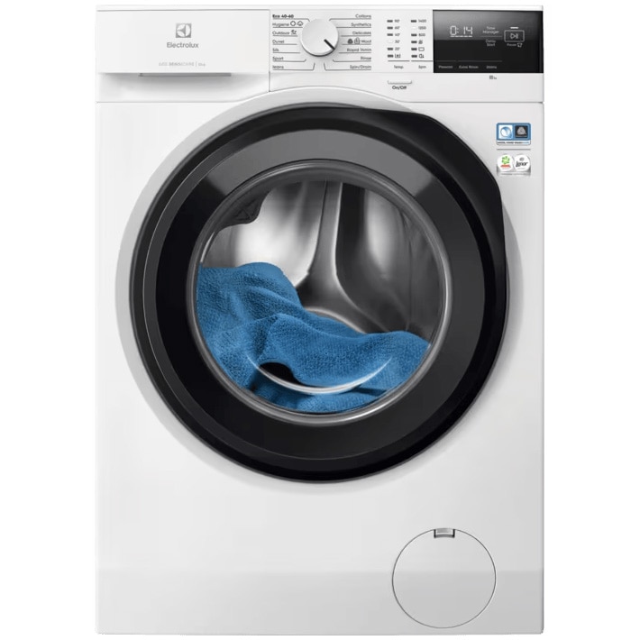 Fotografie Masina de spalat rufe Electrolux EW6F2482E, 8 kg, 1350 rpm, Clasa A, motor Inverter, Display LED, SensiCare, TimeManager, Alb
