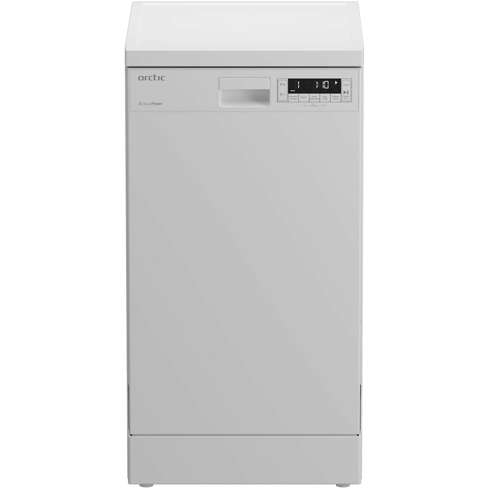 Fotografie Masina de spalat vase Arctic DFS2802, 10 seturi, 8 programe, Tablet, AquaPower, Silent Inverter Motor, Clasa E, 45 cm, Alb