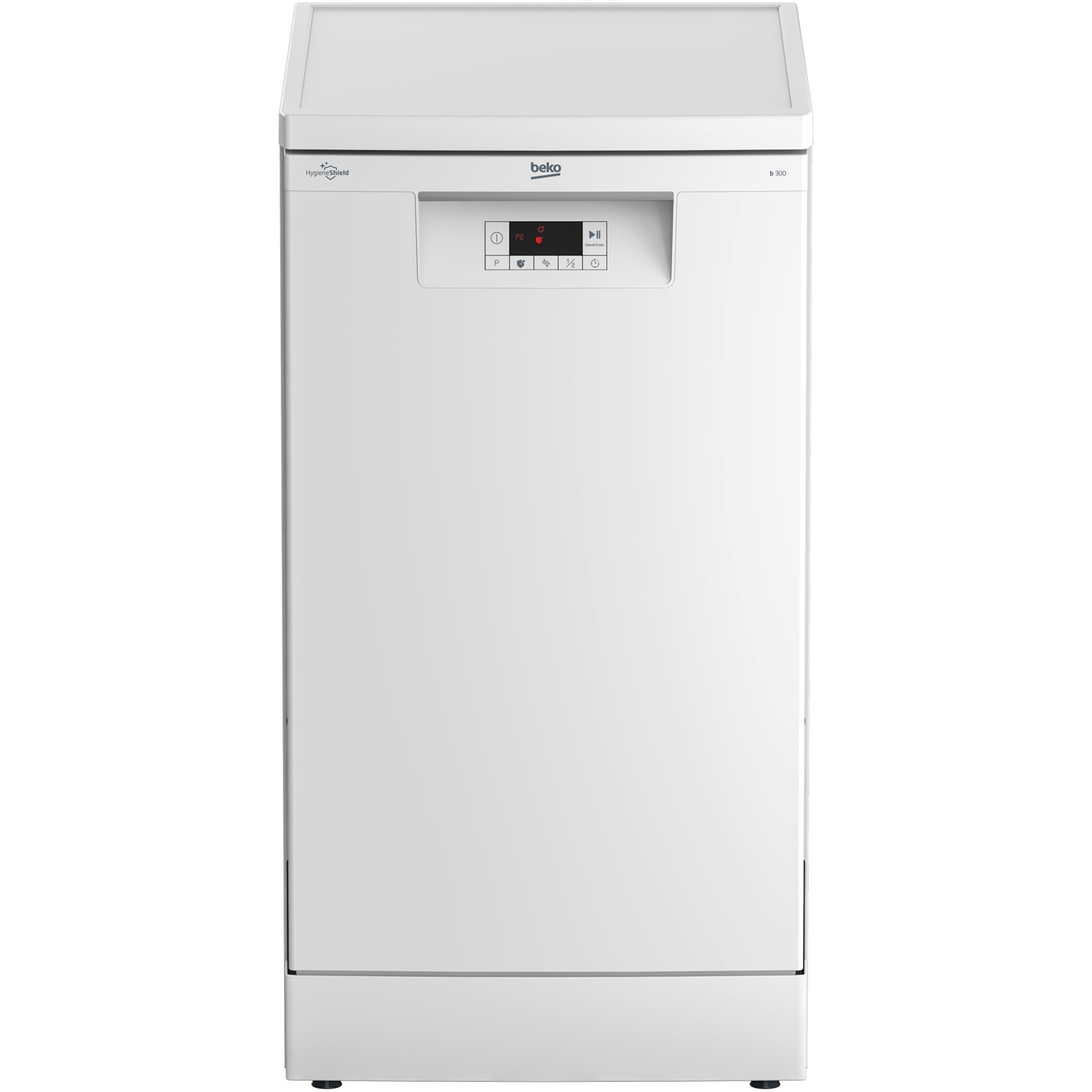 Fotografie Masina de spalat vase Beko BDFS15020W, 10 seturi, 5 programe, Clasa E, Motor ProSmart™Inverter, Steam Gloss®, Flexible HalfLoad™, AutoGlassShield ®, Program Mini 30 minute, 45 cm, Alb