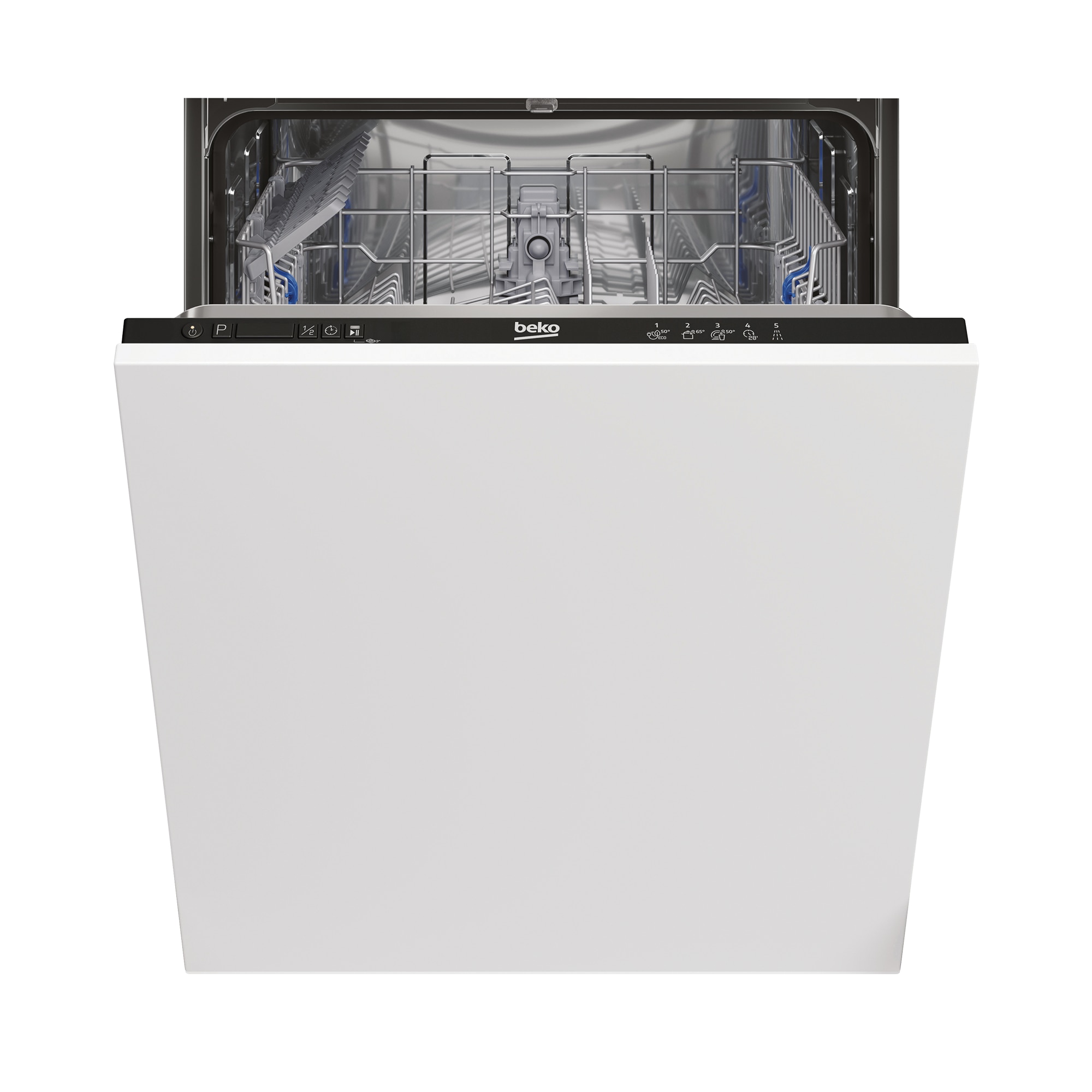 Fotografie Masina de spalat vase incorporabila BEKO BRI63491, 14 seturi, 5 programe, 60 cm, Clasa D, alb
