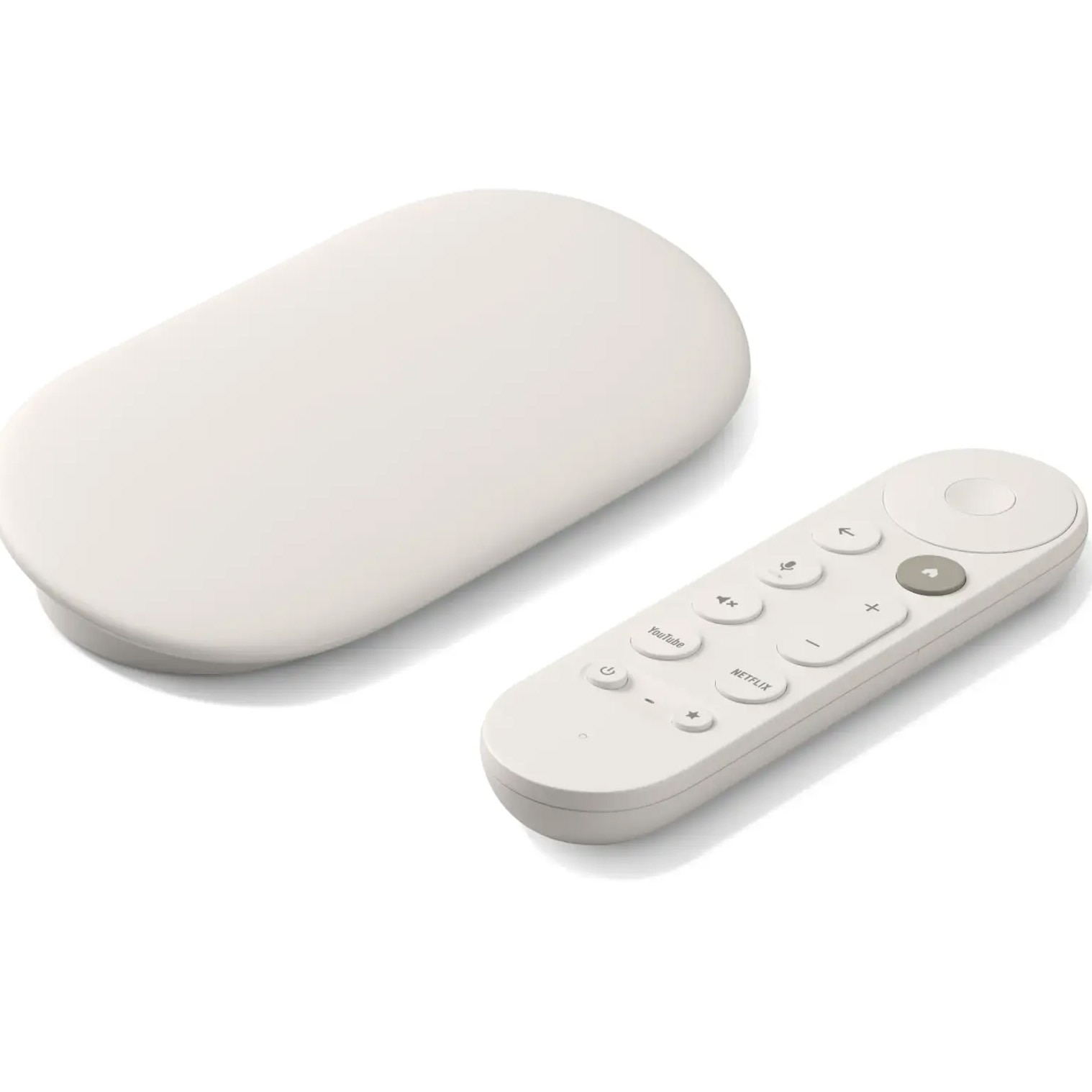 Fotografie Media Player Google TV Streamer, 4K, Bluetooth, Wi-Fi, Android TV, 32 GB, Telecomanda comenzi vocale, Alb