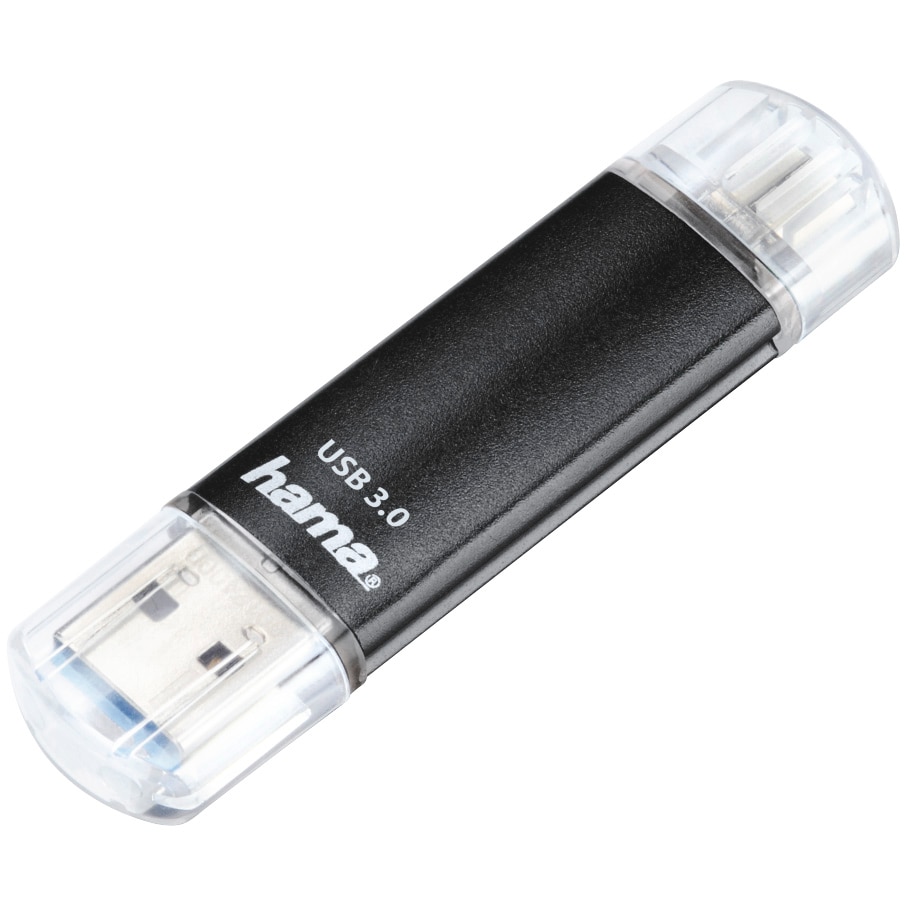 Fotografie Memorie USB Hama Laeta 64GB, USB 3.0, Negru